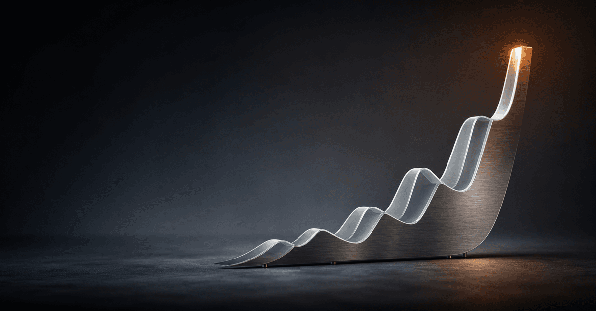 Sample AI-generated post image illustrating a SaaS growth-metrics topic, in the brand's visual language